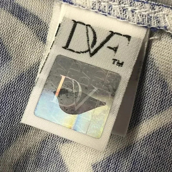 Diane Von Furstenberg Reina zig zag cornflower blue print dress Size 4 - Picture 5 of 8